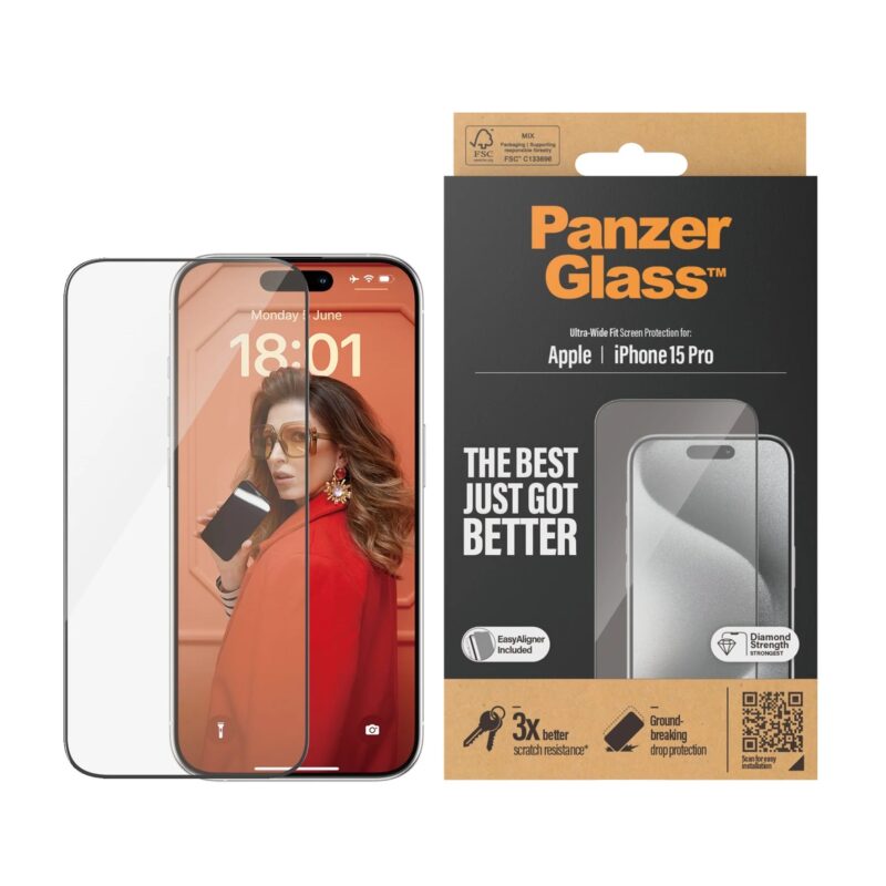 PROTECTEUR D'ÉCRAN PANZERGLASS® IPHONE 15 PRO